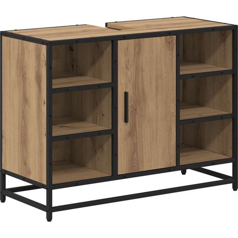 Mueble de Cuarto de Baño Roble artesanal 80 x 33 x 60 cm vidaXL (1/5)
