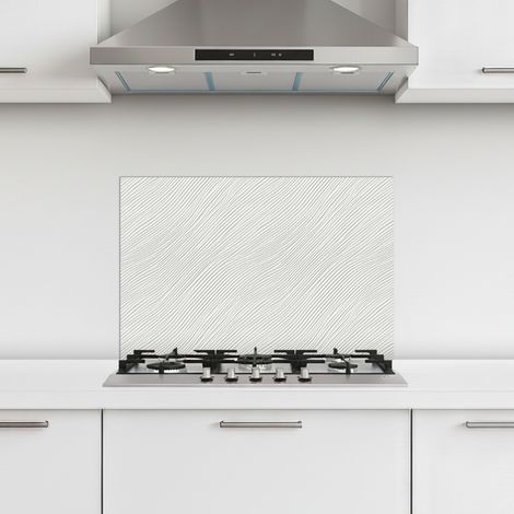 CRÉDENCE CUISINE Vagues - Côtes - Blanc 60x40 cm (1/5)