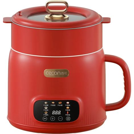 Cuiseur à riz multifonctionnel (rouge) 2,5 L, double paroi, antiadhésif, 220 V (1/5)
