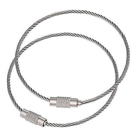 lot De 2 Cbles Porte-cls En Fil De Fer 11 Cm En Acier Inoxydable Pour Porte-cls Pour Randonne En Plein Air (1/5)
