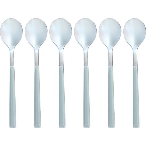 Lot de 6 cuillères à café en acier inoxydable, COLORAMA