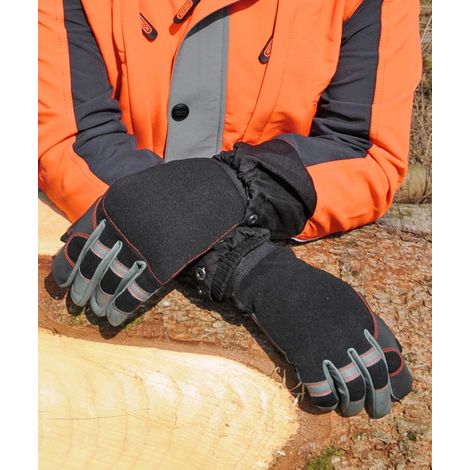Oregon Schnittschutzhandschuhe / Schutzhandschuhe Fiordland Schwarz Größe 11