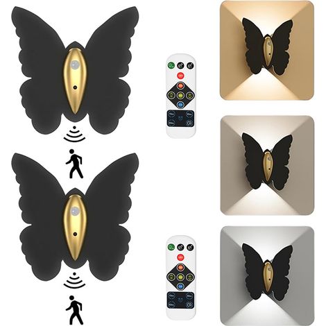 appliques murales papillon rechargeables à induction applique murale d'intérieur intensité variable 2700 K et 4500 6000 pour les chambres (1/5)