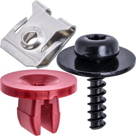 Lot de 10 protections de moteur T30, couvercles de protection, vis, écrous, clips, compatibles avec Ford Focus, Fusion, Escape, Explorer, C-Max, Transit, Connect, Lincoln MKC (1/3)