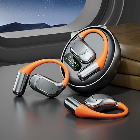 Nouveau M113 rotatif petite boule de noix de coco binaural réduction du bruit sans fil Bluetooth casque air conductionoir (1/5)