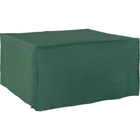Housse de protection pour meubles de jardin 600D Oxford verte 135x135x75 cm résistante aux intempéries (1/5)