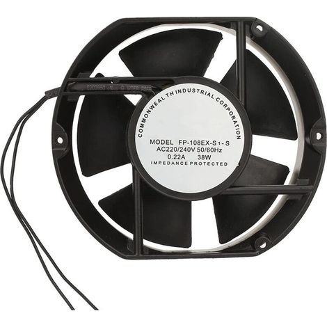 Ventilateur axial silencieux 38W AC 220V – Roulement à billes – Circulation d'air efficace pour cheminées et chaudières (1/5)