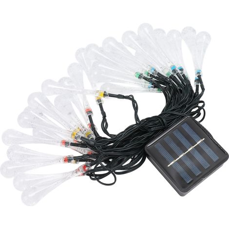 Guirlande lumineuse solaire étanche IP65, 2 modes d'éclairage, 30 LED pour un éclairage coloré dans le jardin. (1/5)