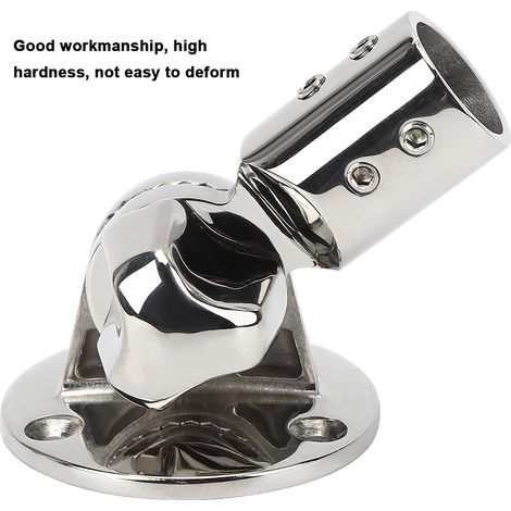 Support de fixation d'antenne rond pour bateau en acier inoxydable 316 très résistant, diamètre intérieur 22 mm (1/5)