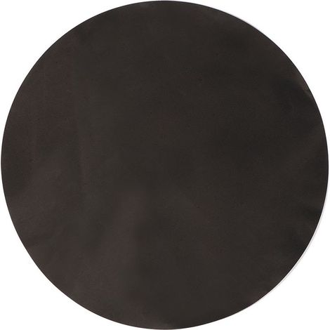 Tapis de cuisson rond en silicone noir 40 cm, antiadhésif, lavable et résistant à la chaleur, pour barbecue et cuisinière à gaz. (1/5)