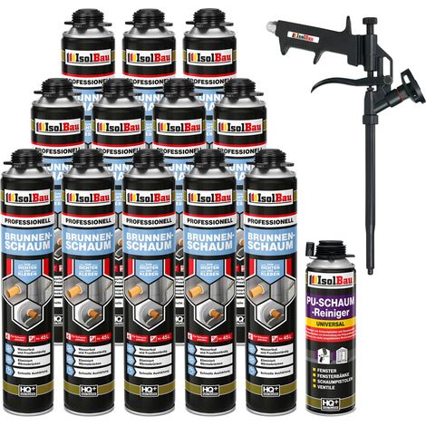 Brunnenschaum 1 - 48 x 750ml Bauschaum Montageschaum Pistolenschaum IsolBau (1/5)