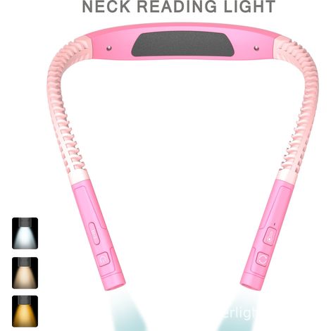 Tragbare LED-Lampe für den Hals – Leselampe, Outdoor- und Nachtlauflampe – Regulierbare, leichte und wiederaufladbare Beleuchtung – Ideal zum Lesen im Bett, Wandern oder sportlichen Aktivitäten am Abe