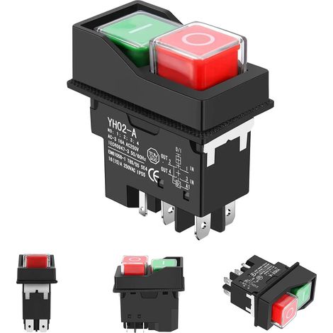 Interruptor KJD17 de 5 pines, 16 A, 250 V, para hormigonera eléctrica (1/5)