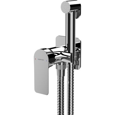 Mitigeur de bidet mural PAX avec douche Stop, chromé (1/2)