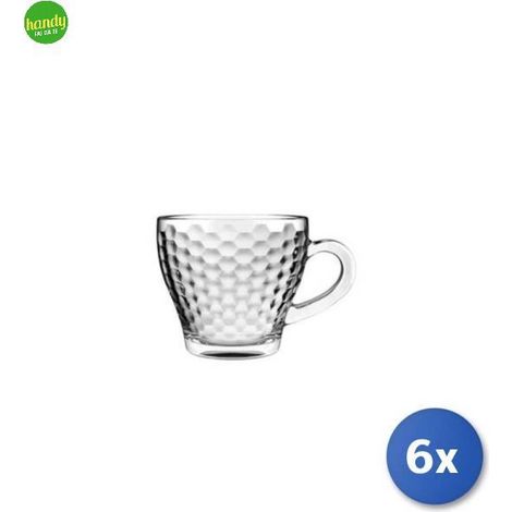 Set 6 tazze caffè in vetro Alisei Royal Norfolk cl.9