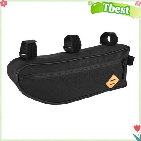 Tbest pochette de vélo sous le siège Grand sac de cadre triangulaire de vélo étanche, Tube supérieur, sport porte-bagages (1/4)
