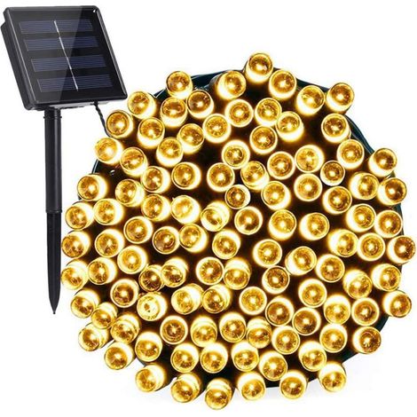 Guirlande Solaire - 200 LED - 72 Pieds - 8 Modes - Étanche IP65 - Pour Jardin Extérieur Fête Mariage Arbre De Noël (1/2)