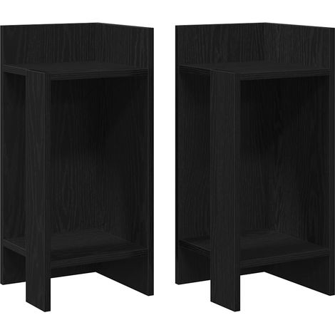 Maison Exclusive - Beistelltische 2 Stk. mit Ablage Schwarz 25,5x