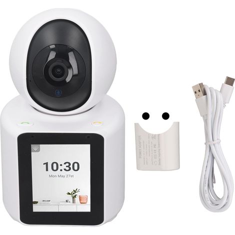 Caméra de surveillance intelligente 2,8 pouces, 1080p HD, WiFi, vision nocturne, audio bidirectionnel, pour bébé, personnes âgées, animaux, prise UE 100-240V, pack de 1 (1/5)
