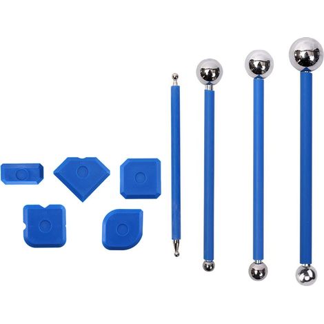 Ensemble de 9 tiges de nivellement fonctionnelles pour joints de carrelage avec outil de retrait de joint en silicone (1/5)