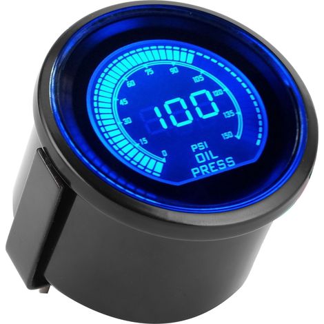Universelles 12V 52mm 0-150psi Öldruckmessgerät für EVO, zweifarbige Fahrzeuganzeige mit Sensor, Armaturenbrettinstrument. (1/5)