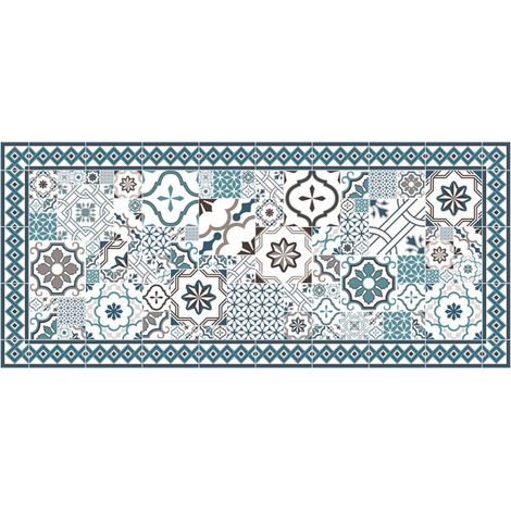 Vinyl-Mosaik-Teppich 50x112cm - Blau