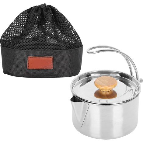 Tragbarer, faltbarer Wasserkocher aus Edelstahl für Kaffee und Tee im Freien, ideal zum Grillen, Campen und Picknicken (1/5)