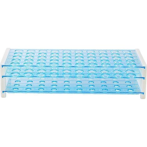 Reagenzglasständer, Zentrifugenröhrchenhalter, Laborreagenzglasorganizer (50 Löcher) – 21,40 x 11,20 x 6,70 cm (1/4)