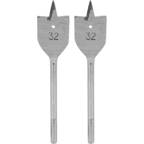 Exercices en Bois Plat de 32 Mm de Haute dureté, Qui Sont Prêts à L'ouverture Exacte du Travail du Bois, des Exercices de 2 Pc pour les Spécialistes et les Amateurs (1/5)