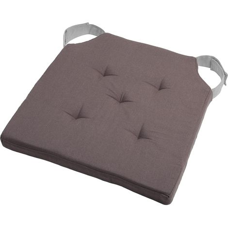 Cuscino per sedia 38x38 cm in cotone grigio, modello Duo, qualità eccezionale