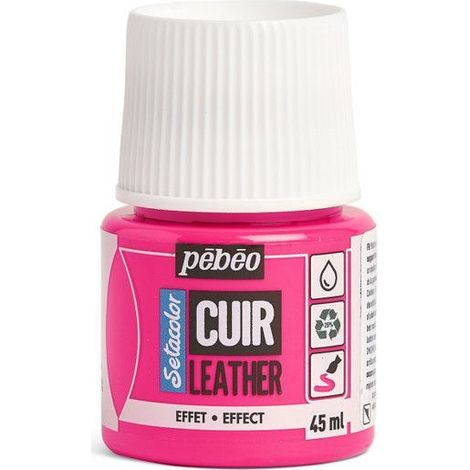 Peinture cuir - Setacolor - Rose Fluo - 45 ml - Acrylique - Mixte (1/4)