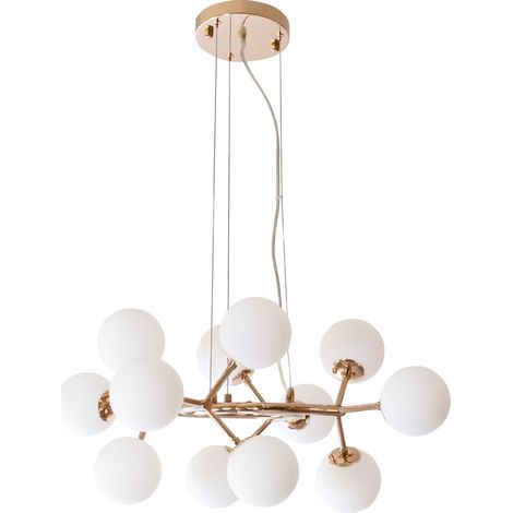 Lámpara de techo ANABEL 12xG9 A.Reg.xD.65cm Dorado/Blanco (1/3)