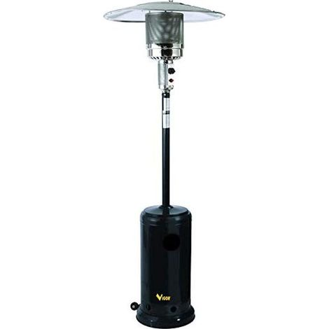 Vigor-Blinky Stufe Dehors Fungo Tonda con Lanterna a Gas Nera