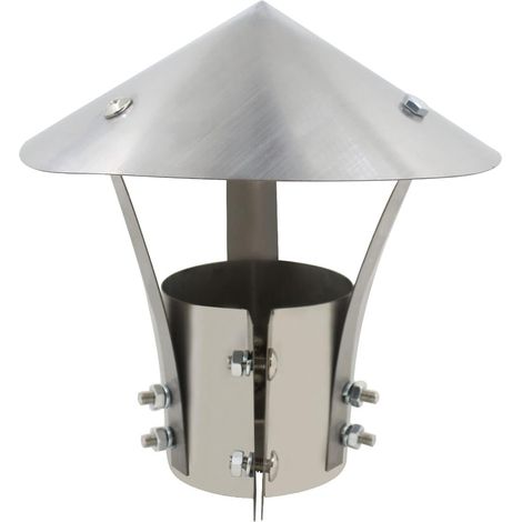 Chapeau cheminée anti pluie terminal vertical poele granule bois pellet pour conduit de cheminée fumee couvercle tuyau (1/5)