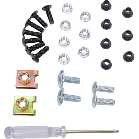 Kit de boulons de carénage de moto, vis de pare-brise haute résistance, boulons de fixation, Clips d'écrou, 1 jeu (1/5)