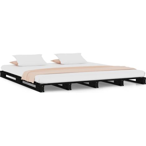Maison Exclusive - Palettenbett Schwarz 120x190 cm Massivholz Kie