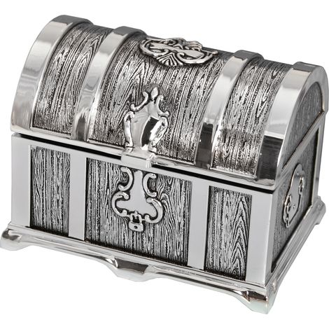 Metall -Schmuckschachtel lackiert Silber 11x8x7 cmpour alle Stile, um dem Zuhause einen Hauch zu verleihen