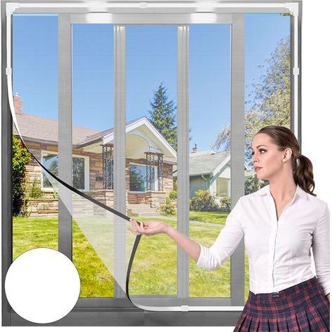 120 x 100 cm Anti-Insect Cuttable Magnetic Window Mosquito Net, Magnetic Mosquito Net Curtain with Adjustable Frame, Washable, No Punching Needed, Fire Retardant and Waterproof (1/5)