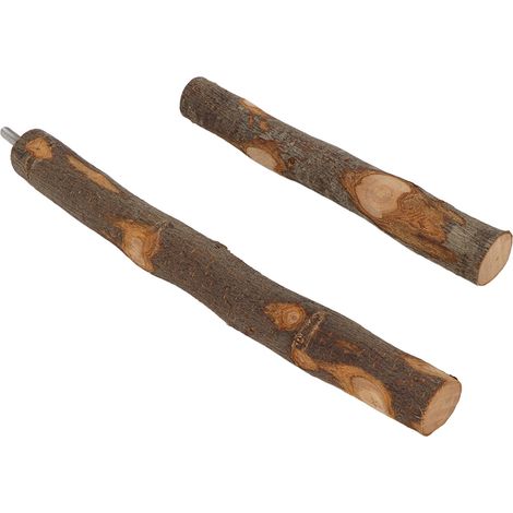 Jouets en bois pour perroquets, balançoire en rondins naturels pour perroquets, perruches, calopsittes, conures, aras, inséparables (1/5)
