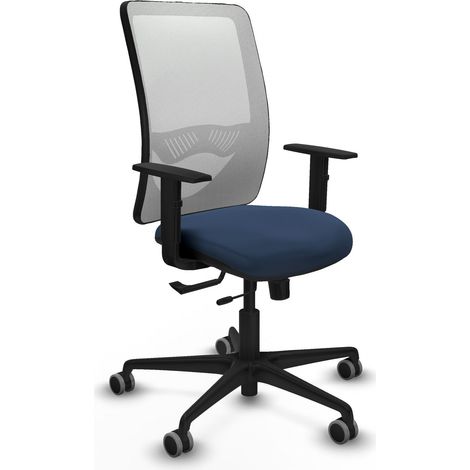 Silla de oficina piqueras y crespo Zulema azul marino malla blanca (1/2)