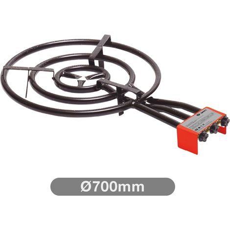 Quemador de gas triple Ø700mm para paelleras de Ø360mm a Ø900mm