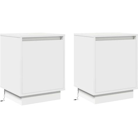 Maison Exclusive - Nachttisch 2 pcs Weiß 39 x 34,5 x 50 cm Holzwe