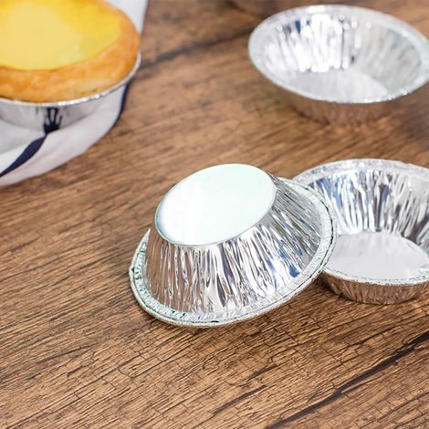 100 Einweg-Aluminium-Törtchenformen, Gebäckbackformen, Quicheformen, 100 Stück. (1/4)