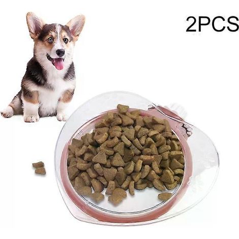 Ensemble de 2 gamelles suspendues pour chiens et chats - Rose (1/2)
