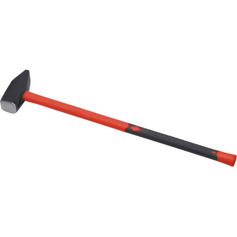 Meister Vorschlaghammer - 4 kg Kopfgewicht - Vibrationsarmer Fiberglas-Stiel - Gehärteter Stahlkopf