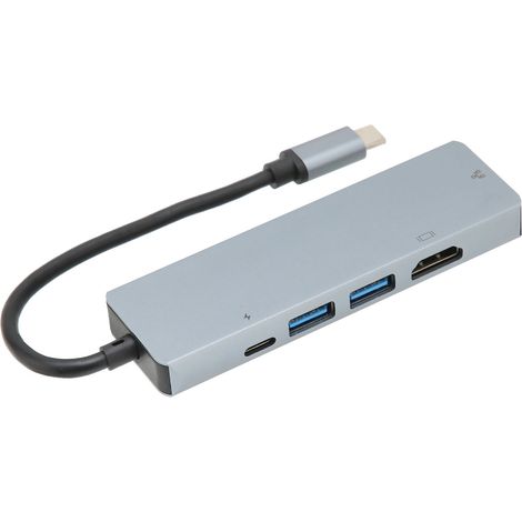 Hochgeschwindigkeits-5-in-1-USB-C-Hub, Ethernet-Adapter für Computer und Tablet (1/5)