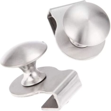 poignées de porte en verre acier inoxydable/clips/clips pour verre 5-8 mm poignées de tiroir de meuble de vitrine, pas de perçage nécessaire (1/4)