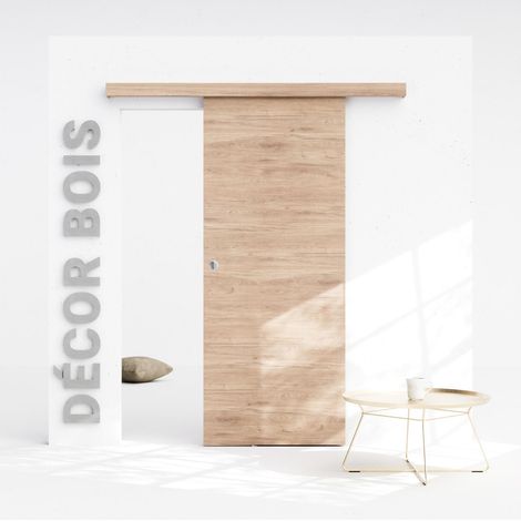 Porte Coulissante avec Rail - Denver 83 cm - Sans butée (1/4)