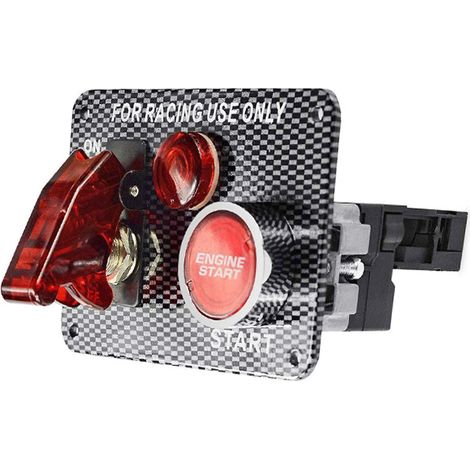 Car 12V switch, engine dashboard ignition switch, start button, racing car 2 switch basic accessories (1/4)
