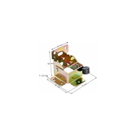 4 piezas de soportes plegables con bloqueo para patas de mesa o cama, de 75 x 60 x 55 mm, con 40 tornillos - Crezuo